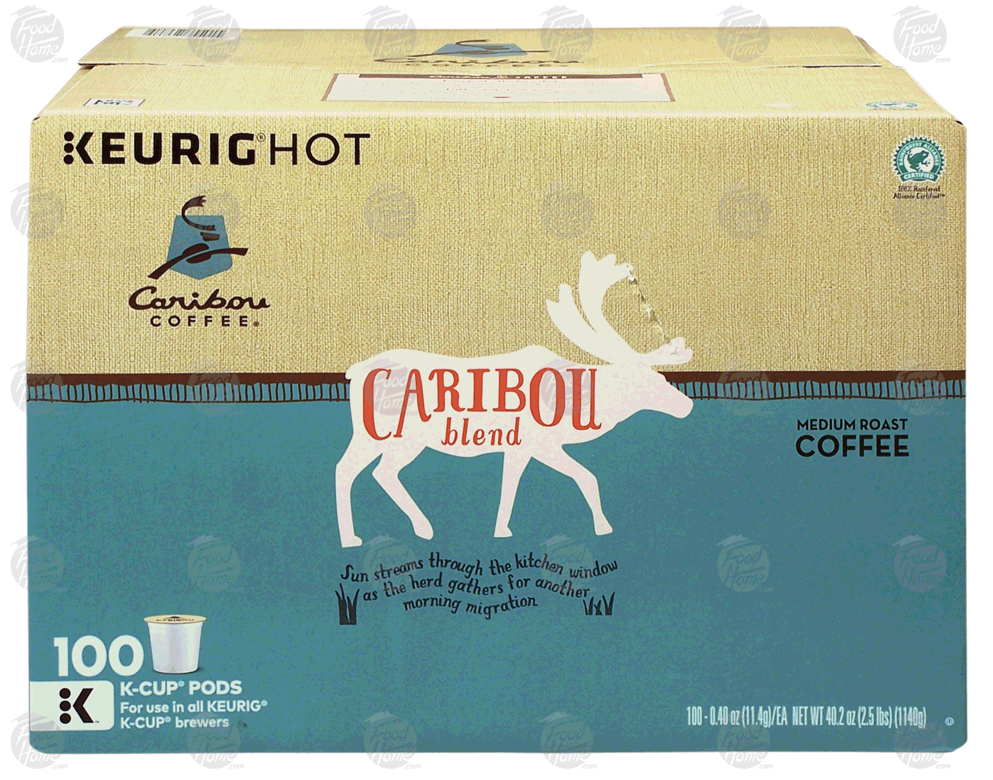 Keurig Caribou Coffee medium roast coffee blend, .4-oz. k-cups Full-Size Picture